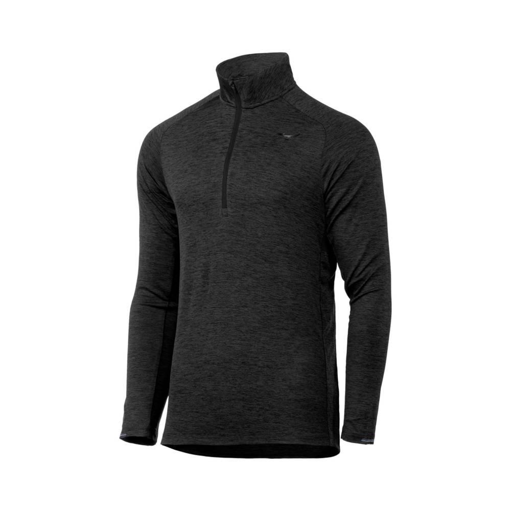 Blusa Mizuno Alpha Half Zip - Homem - Pretas - OSDTH7985